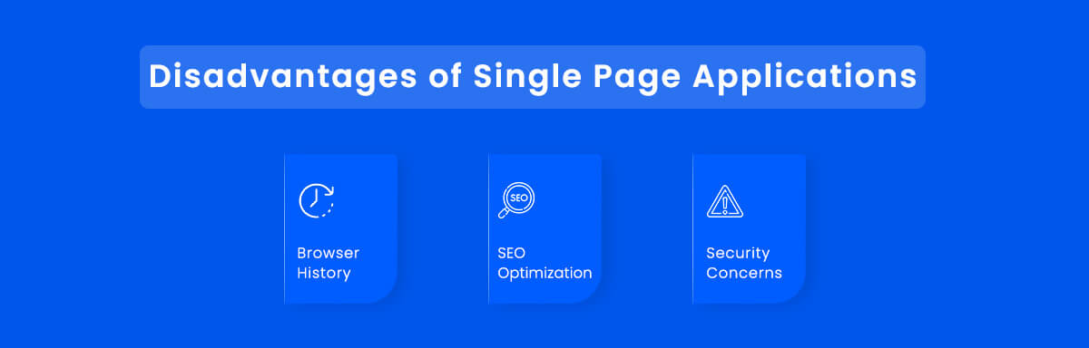 Disadvantages of Single page applications