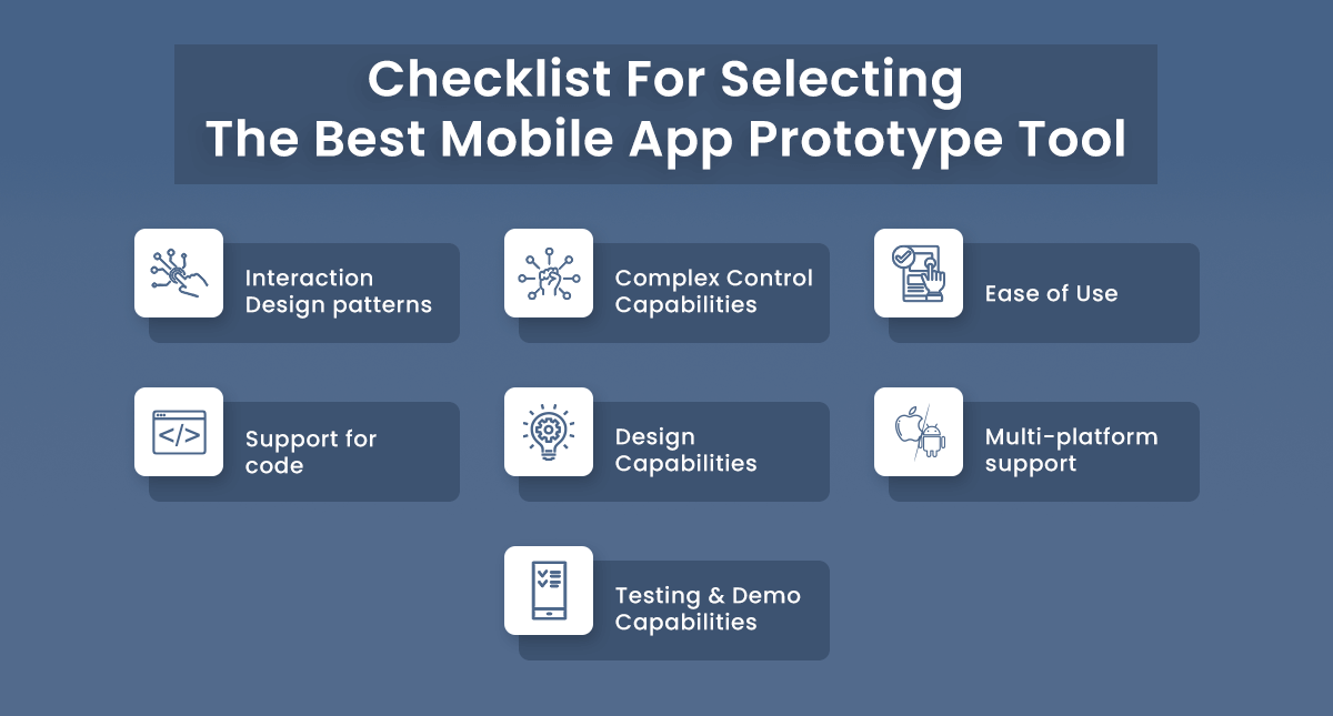 Checklist For Selecting Best Mobile App Prototype Tool