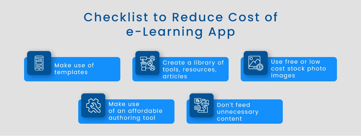 Checklist to Reduce Cost of e Learning App