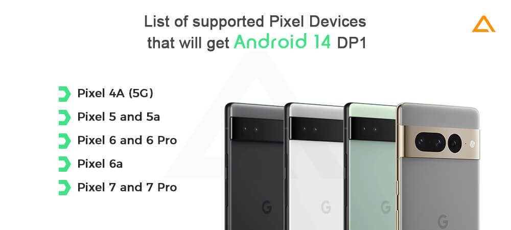 List of supported Pixel Devices that will get Android 14 DP1