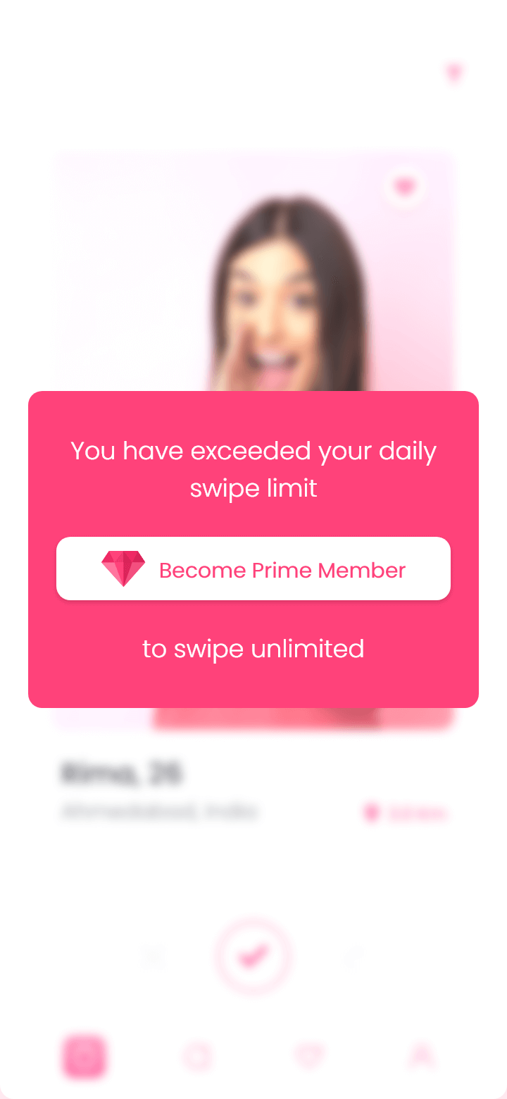 Dating App Usage Excess Popup