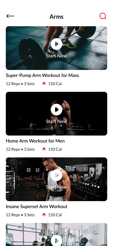 Fitness App Arms Workout