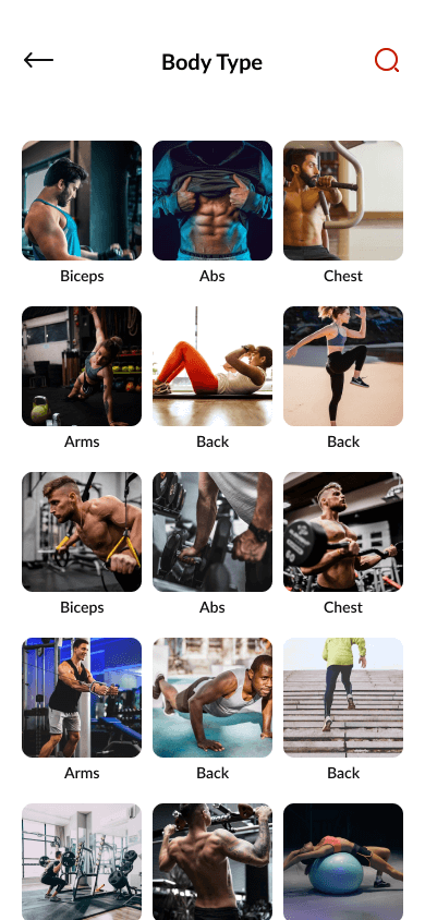 Fitness App Body Type