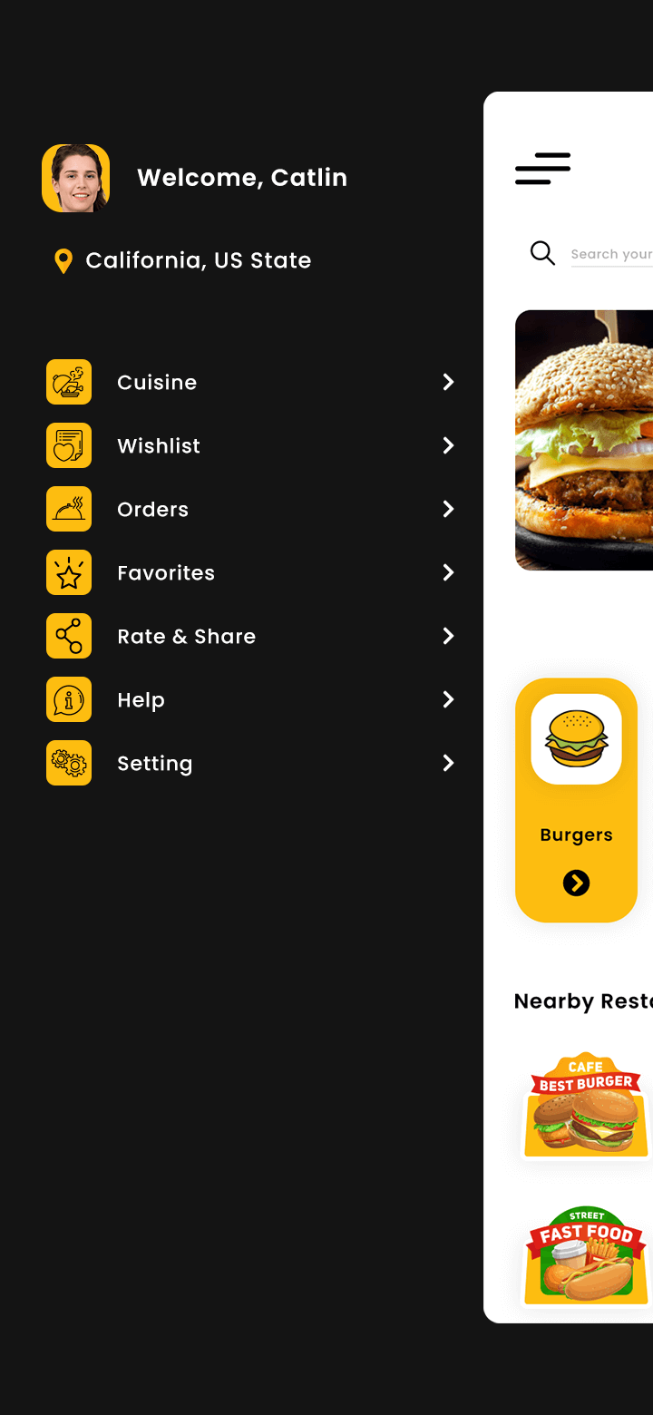 Food Delivery User App Menu
