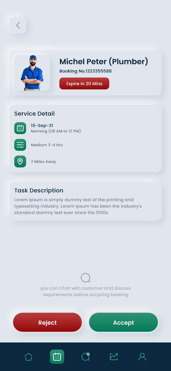 Home Service App Booking Detail