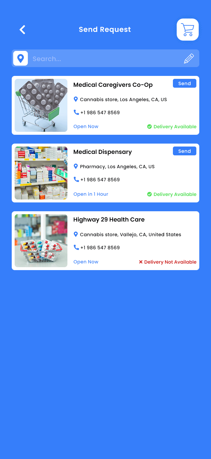Medicine Delivery App Order Request