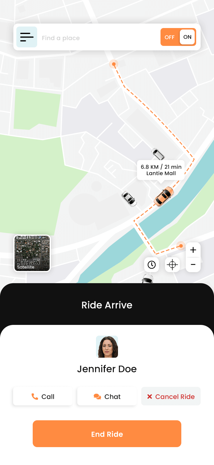 Taxi Driver App Ride End