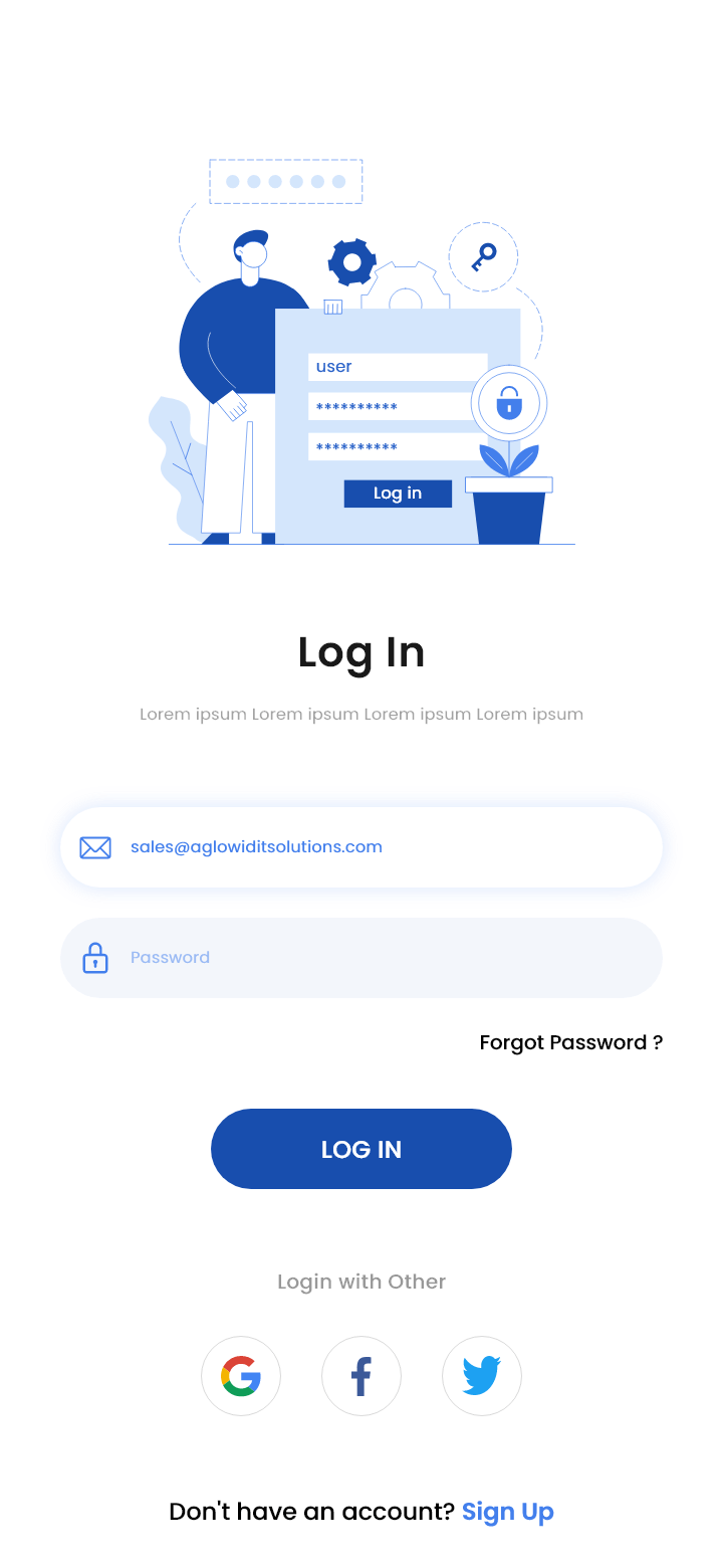 eLearning App Log in