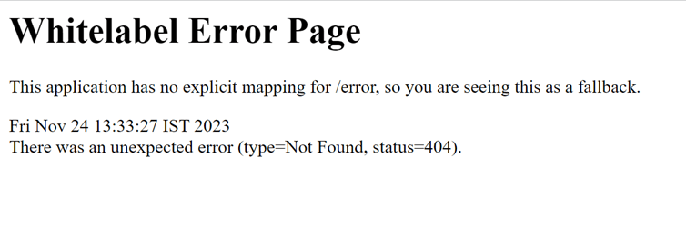 whitelable error page