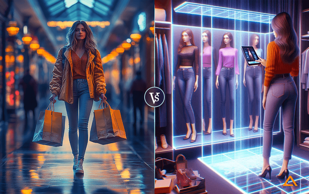 Shopping vs virtual shopping